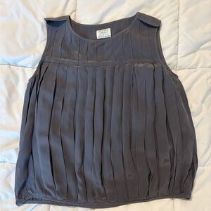 Rag & Bone Charcoal Pleated Blouse